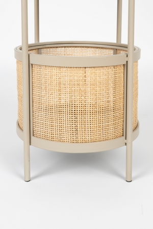 Rattan Accented Side Table | DF Makoto | OROA.com