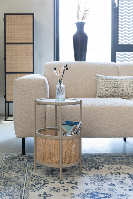   Rattan Accented Side Table | Oroa.com