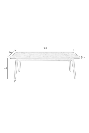 Rectangular Wood Coffee Table | DF Fabio | OROA.com