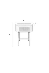 Beige Lacquered Side Table | DF Amaya | OROA.com