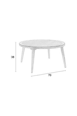 Natural Rattan Modern Coffee Table | DF Haru | OROA.com