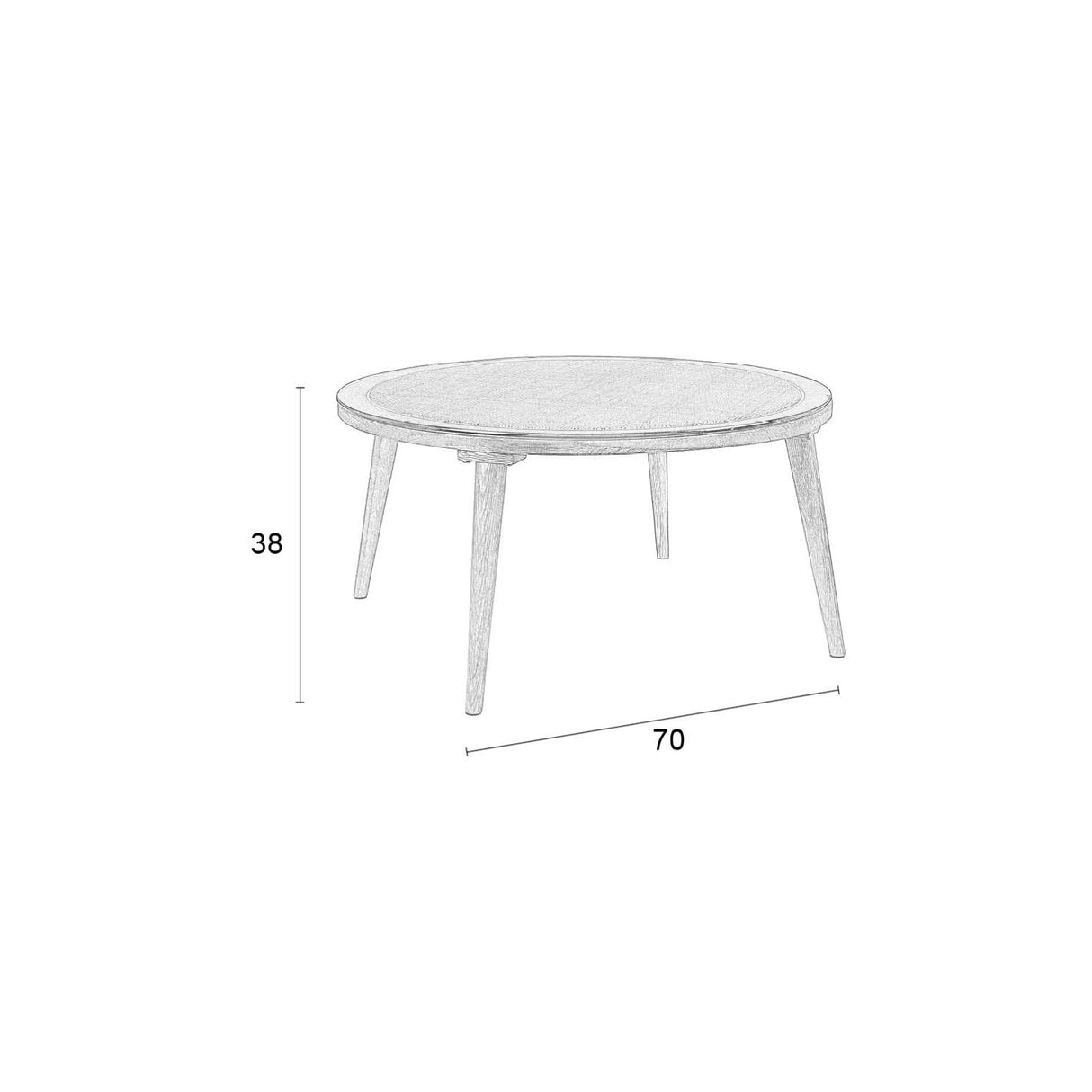   Round Oak Coffee Table | Oroa.com