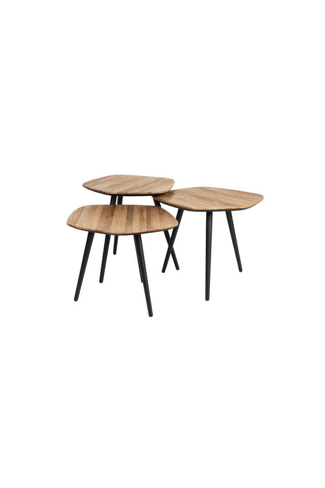 Teak Modern Coffee Table Set (3) | DF Cuties | OROA.com