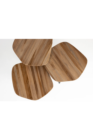 Teak Modern Coffee Table Set (3) | DF Cuties | OROA.com