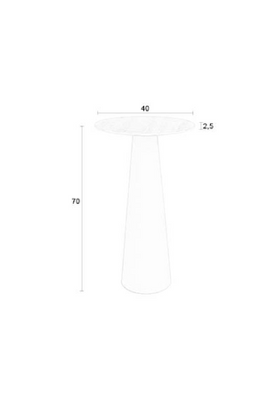 Ceramic Pedestal Side Table | DF Joya | OROA.com