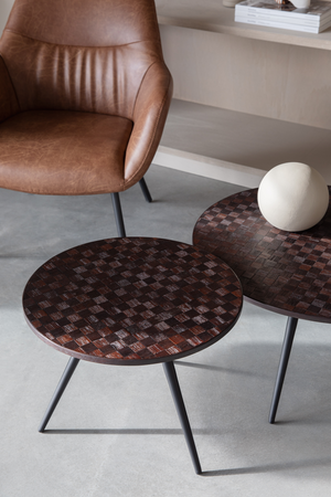 Teak Round Coffee Table (2) | DF Webster | OROA.com