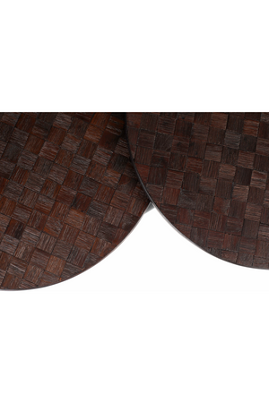 Teak Round Side Table Set (2) | DF Webster | OROA.com