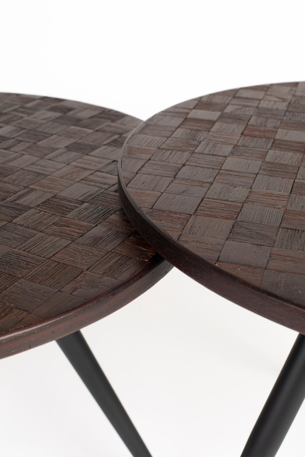 Teak Round Side Table Set (2) | DF Webster | OROA.com