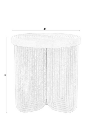 Carved Mango Wood Side Table | DF Maeze | OROA.com