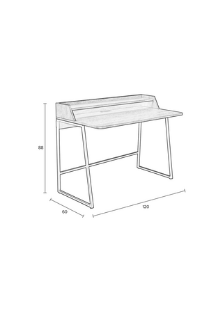 Natural Oak with Shelf Desk | LF Giorgio | OROA.com