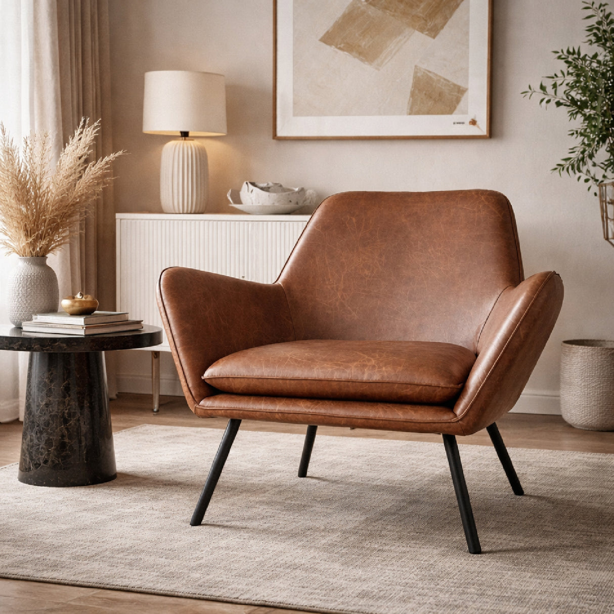   Leather Lounge Armchair | Oroa.com