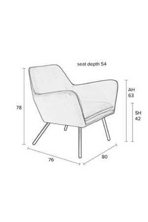 Gold Velvet Accent Chair | DF Bon | Oroatrade.com