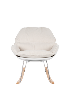 White Upholstered Rocking Chair | DF Rocky | OROA.com