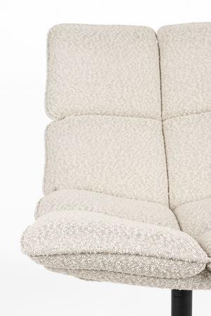 Channeled White Lounge Chair | DF Bros | OROA.com