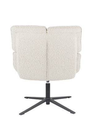 Channeled White Lounge Chair | DF Bros | OROA.com