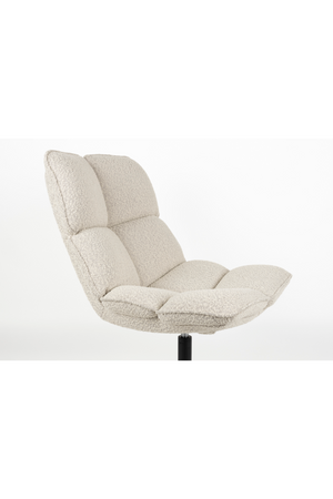 Channeled White Lounge Chair | DF Bros | OROA.com