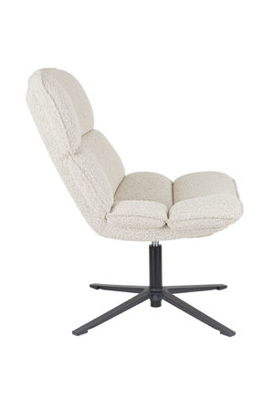 Channeled White Lounge Chair | DF Bros | OROA.com
