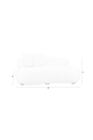White Curved Sofa | DF Noxx | OROA.com