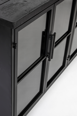 Lacquered Black Low Cabinet | DF Ferre | OROA.com