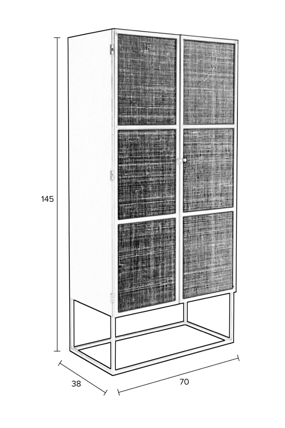 Rattan Webbing Modern Cabinet | DF Guuji | OROA.com