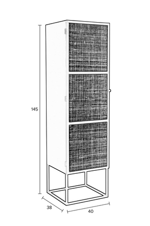 Rattan Webbing Modern Cabinet | DF Guuji | OROA.com