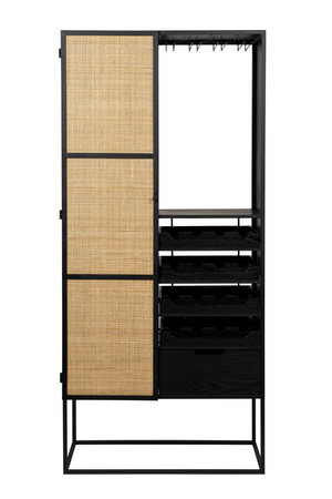 Rattan Webbing Wine Cabinet | DF Guuji | OROA.com