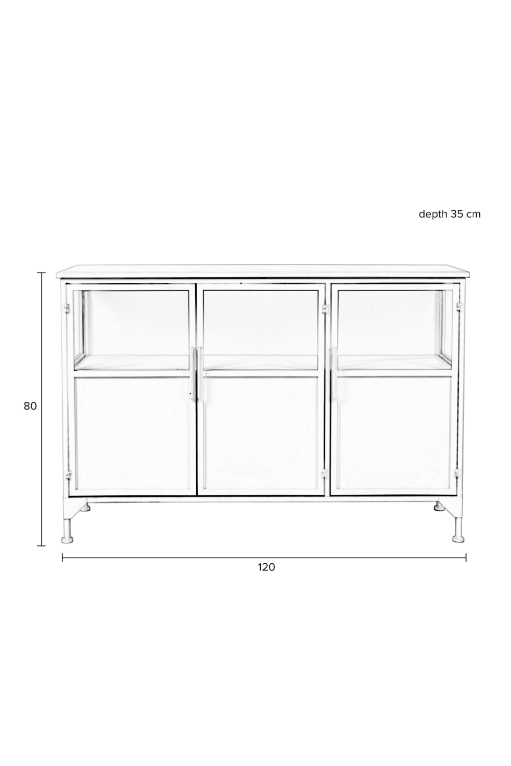 White Metal Cabinet | DF Miya | OROA.com