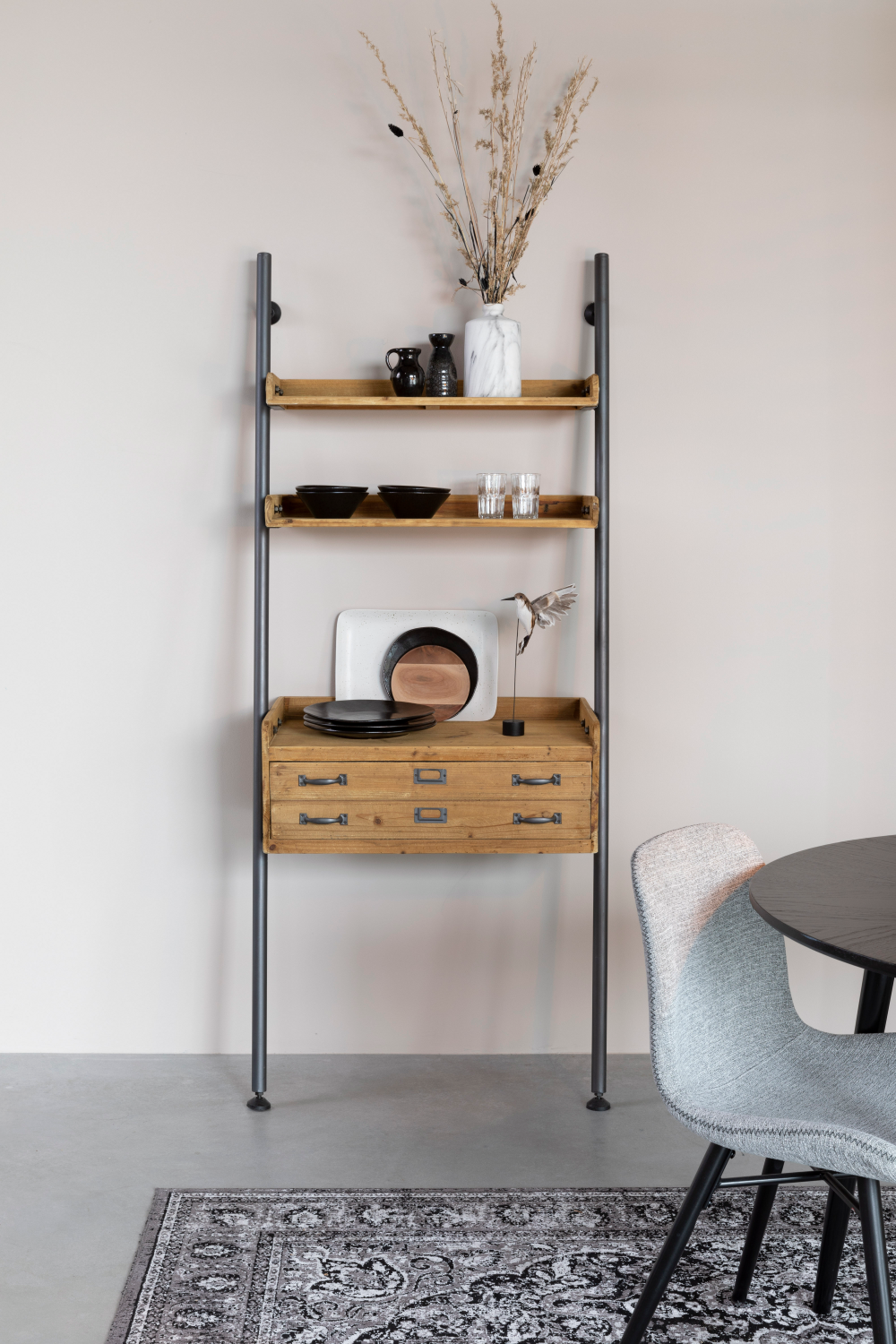 Wooden Shelf With Drawer | DF Rook | OROA.com