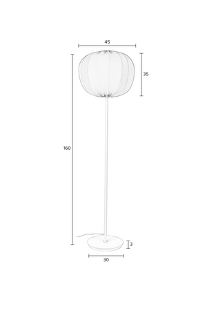 White Modern Floor Lamp | DF Shem | OROA.com