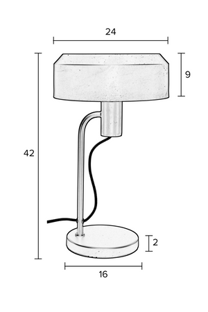Black Industrial Table Lamp | DF Landon | OROA.com