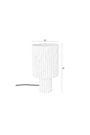 White Cotton Table Lamp | DF Arjun | OROA.com