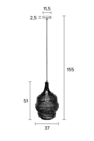 Black Iron Mesh Pendant Lamp | DF Lena | Oroa.com