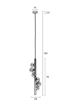 Spiral Glass Orbs Pendant Lamp | DF Monica | OROA.com