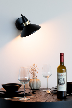 Black Iron Spot Wall Lamp | DF Jona | Oroatrade.com