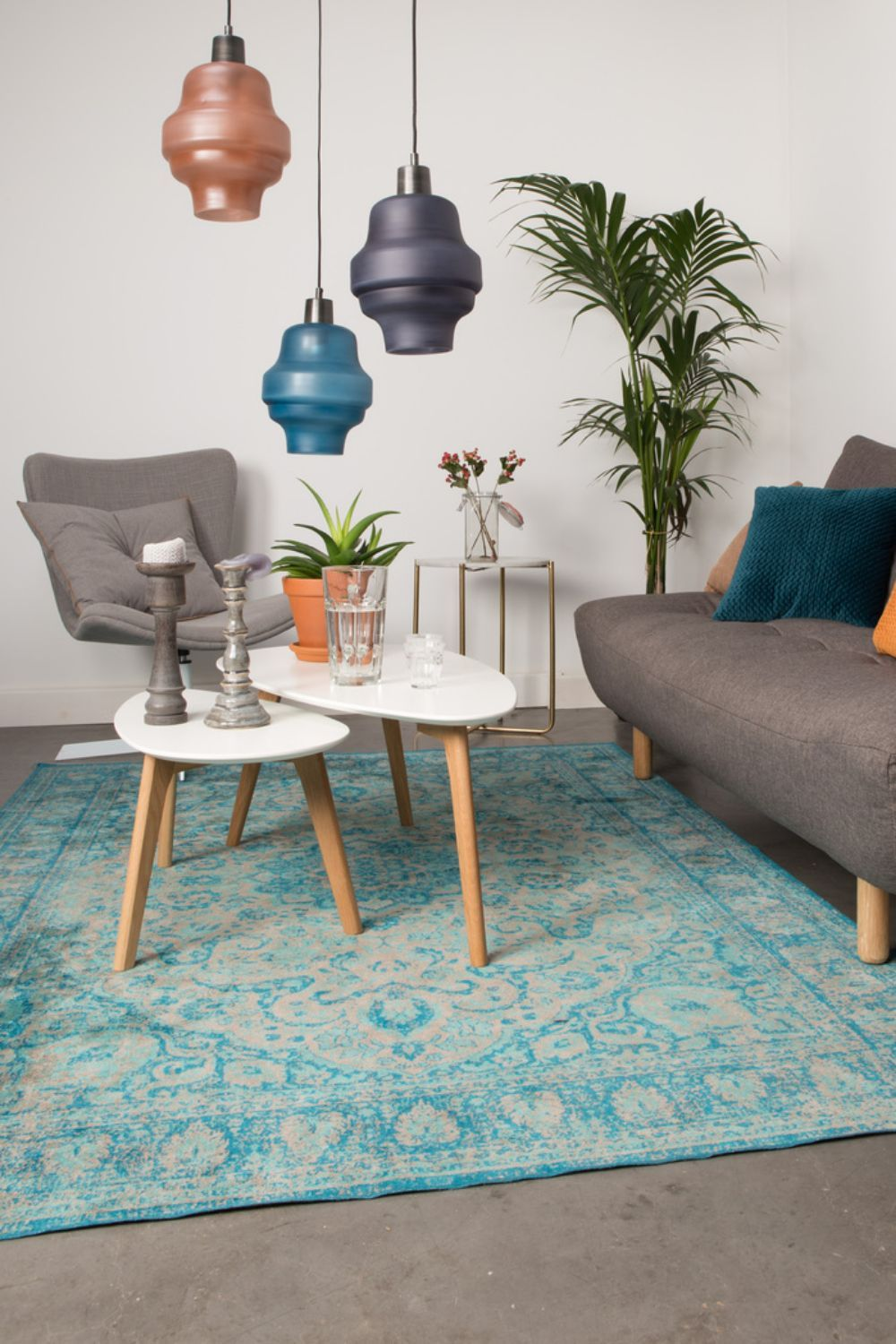 Blue Oriental Carpet 5' x 7'5" | DF Chi | Oroatrade.com