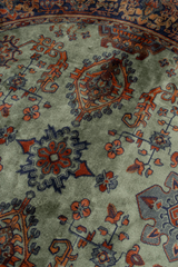 Round Green Vintage Carpet | DF Raz | Oroatrade.com