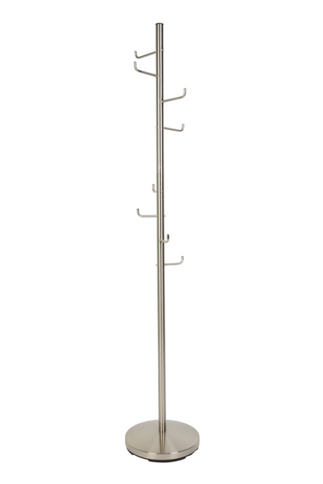 Silver Free Standing Coat Rack | DF Hooked | OROA.com