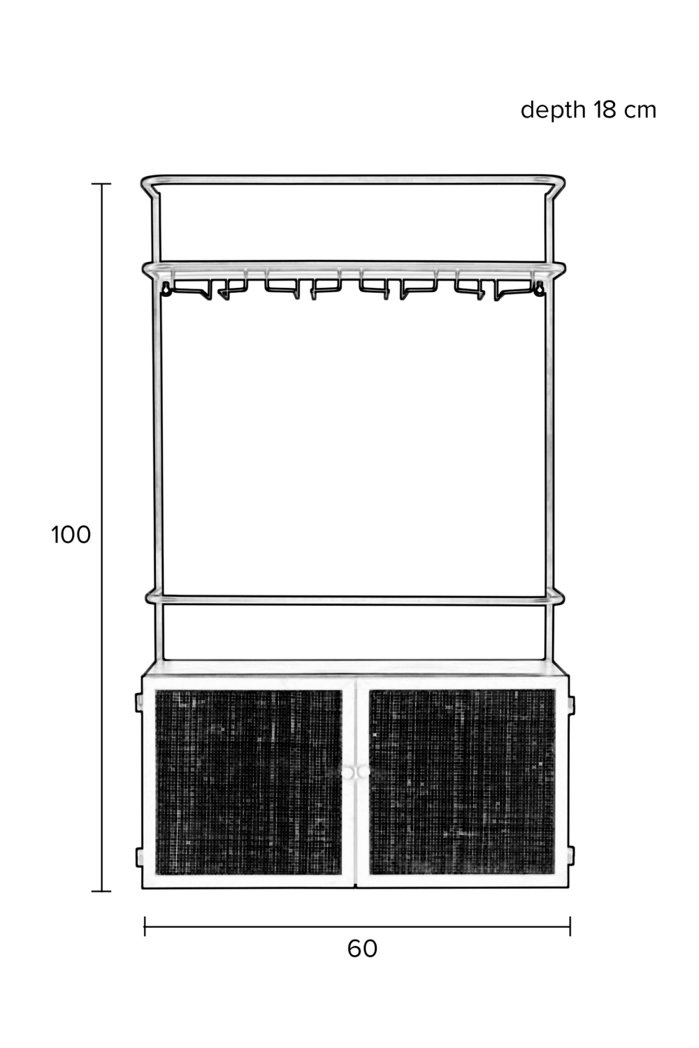 Modern Wall Wine Shelf | DF Guuji | OROA.com