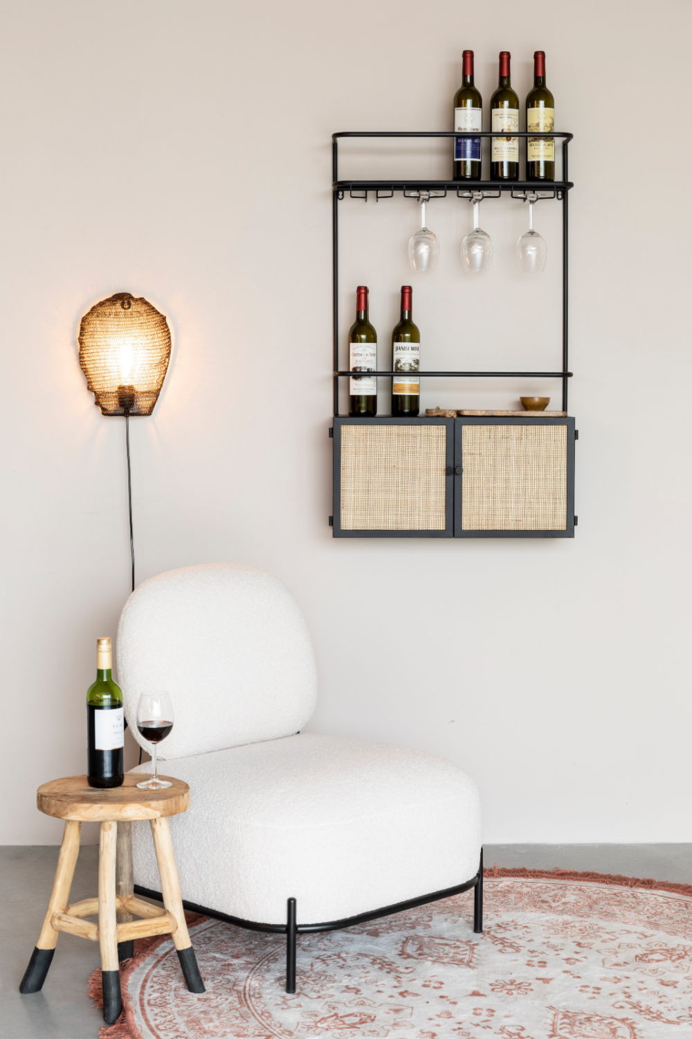 Modern Wall Wine Shelf | DF Guuji | OROA.com