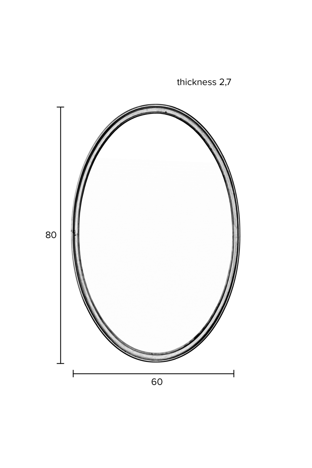 Oval Minimalist Mirror | DF Matz | OROA.com