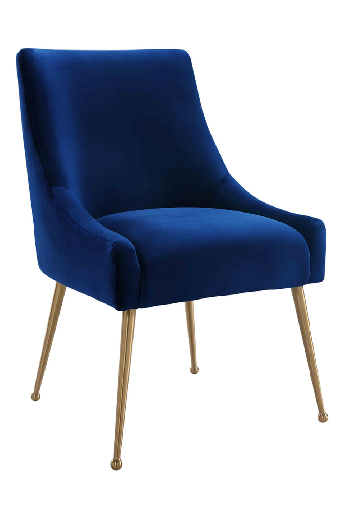 Blue Velvet Upholstered Dining Chair | Liang & Eimil Cohen | OROA