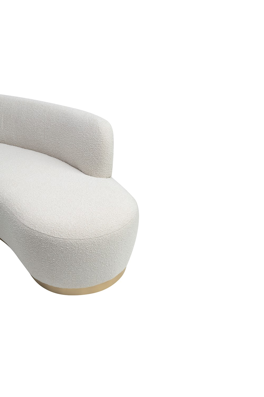Boucle Sand Curved Sofa | Liang & Eimil Sasha | Oroa.com