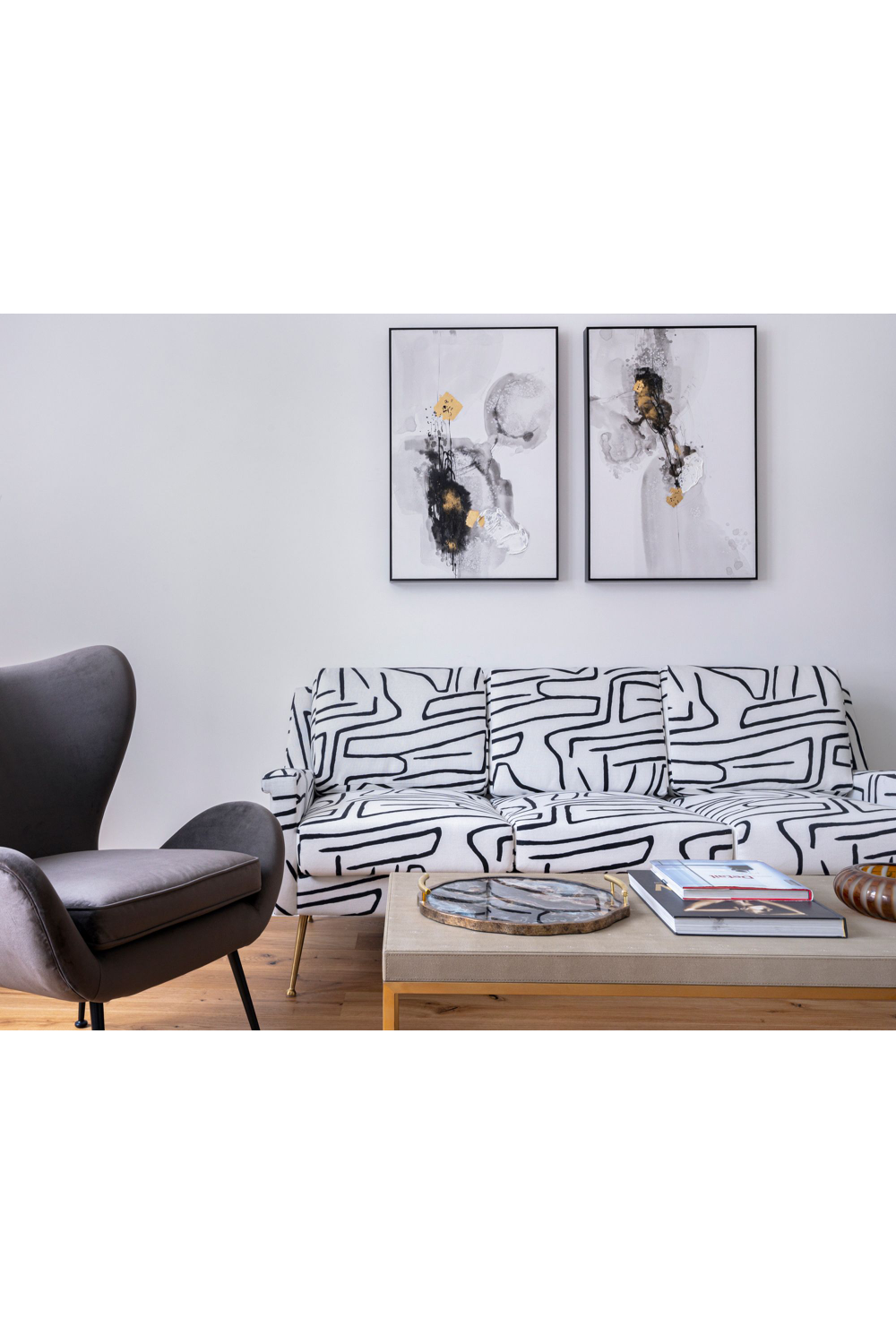 Sofá de 3 plazas con estampado de cebra | Liang y Eimil Lidmar