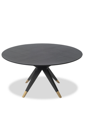 Black Round Oak Dining Table (M) | Liang & Eimil Anthology | Oroa.com