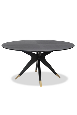 Black Round Oak Dining Table (M) | Liang & Eimil Anthology | Oroa.com
