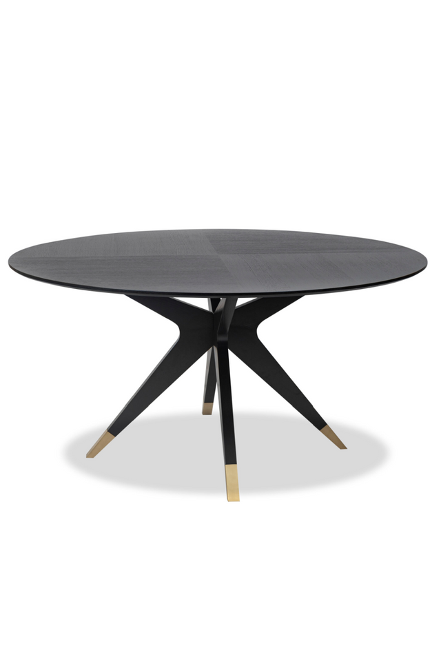 Black Round Oak Dining Table (M) | Liang & Eimil Anthology | Oroa.com
