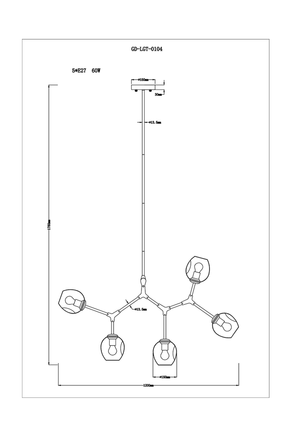 Hand Blown Glass Chandelier | Liang & Eimil Orbital | OROATRADETRADE.com