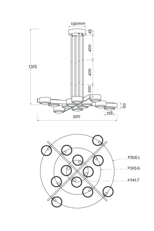 Gold Contemporary Pendant Lamp | Liang & Eimil Bloom | OROA.com