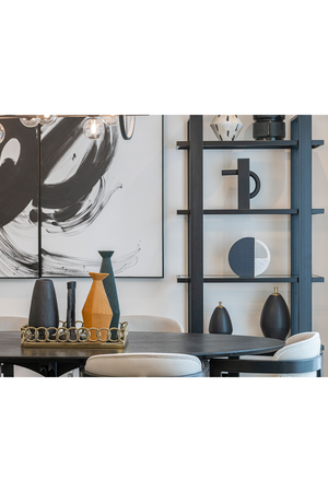 Dark Brown/Black Metal Glass Bookcase | Liang & Eimil Arundel | Oroa.com