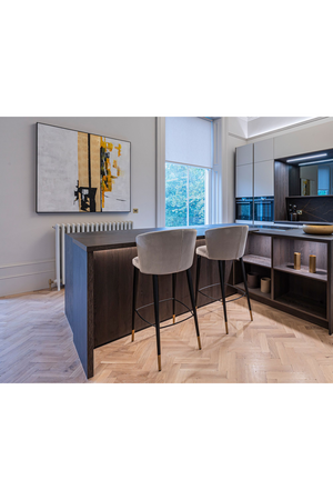 Velvet Curved Barstool | Liang & Eimil Elica | Oroa.com